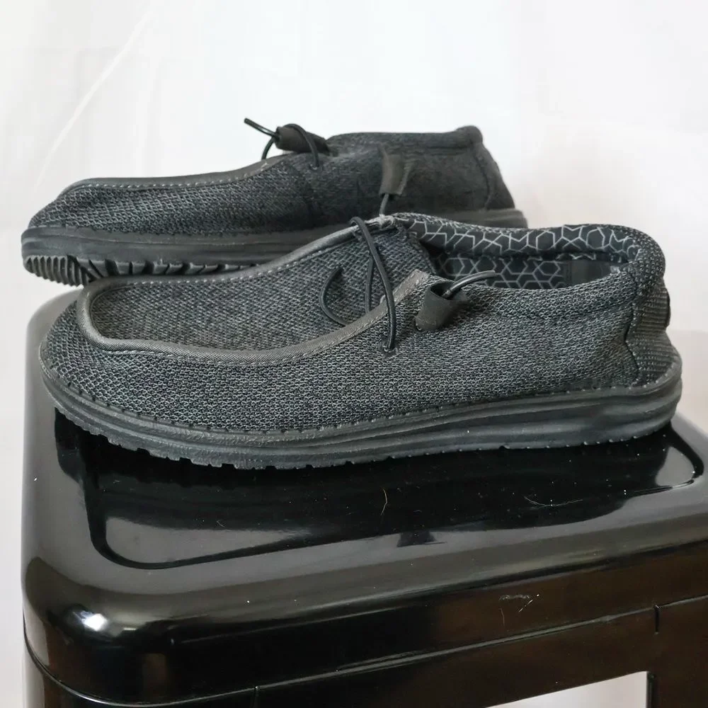 Hey Dude Wally Sox Micro Casual Shoe Total Black - Picture 5 of 8